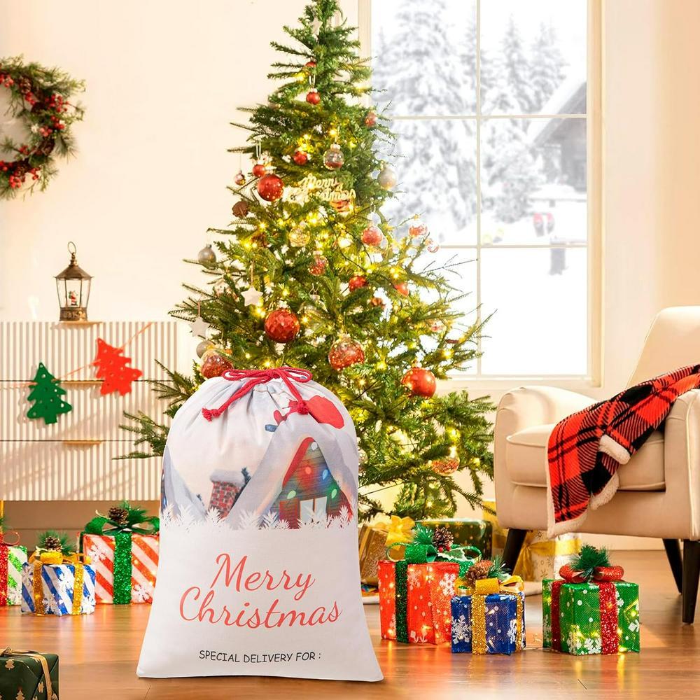 Christmas Sack, House Merry Christmas Sacks, Xmas Santa Sacks, Christmas Tree Bags, Christmas Bag Gift