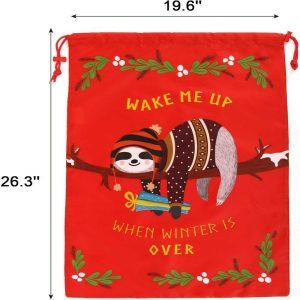 Christmas Sack Red Sloth Print Christmas Sack Xmas Santa Sacks Christmas Tree Bags Christmas Bag Gift 2 rd1yf3.jpg