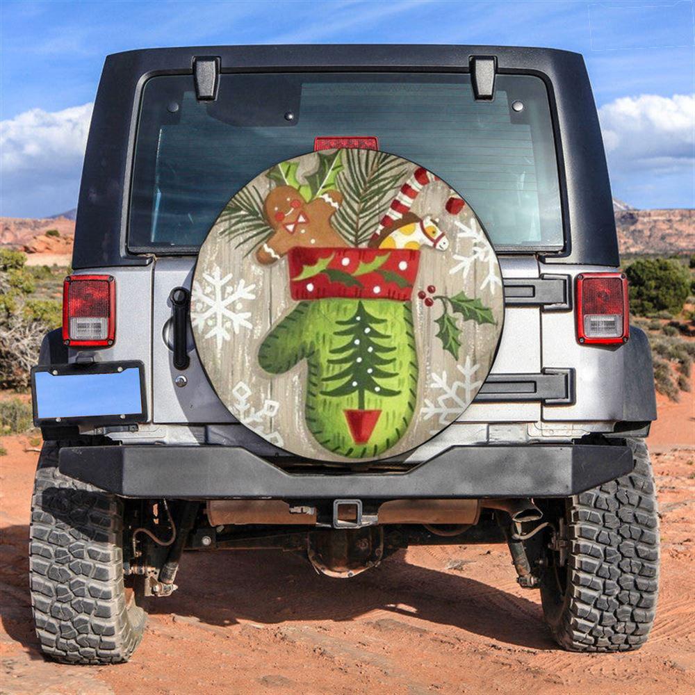 Christmas Tire Cover, Christmas Cookie With Baking Gloves Tire Cover, Spare Tire Cover, Tire Covers For Cars