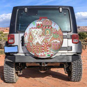 Christmas Tire Cover, Christmas Cookies Houses City&hellip;