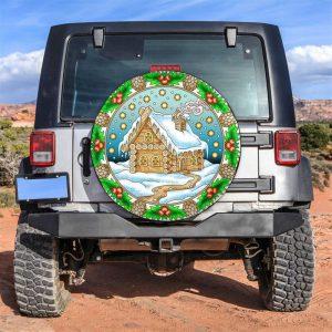 Christmas Tire Cover, Christmas Eve Wooden Hous&hellip;