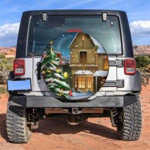 Christmas Tire Cover, Christmas Tree Snowy Town&hellip;