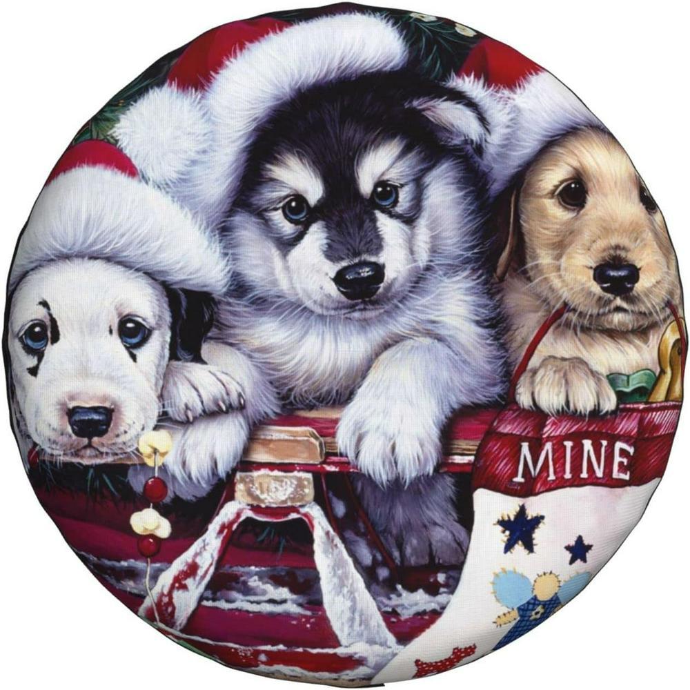Christmas Tire Cover, Dog Cute Funny Christmas Spare Tire Cover, Spare Tire Cover, Tire Covers For Cars