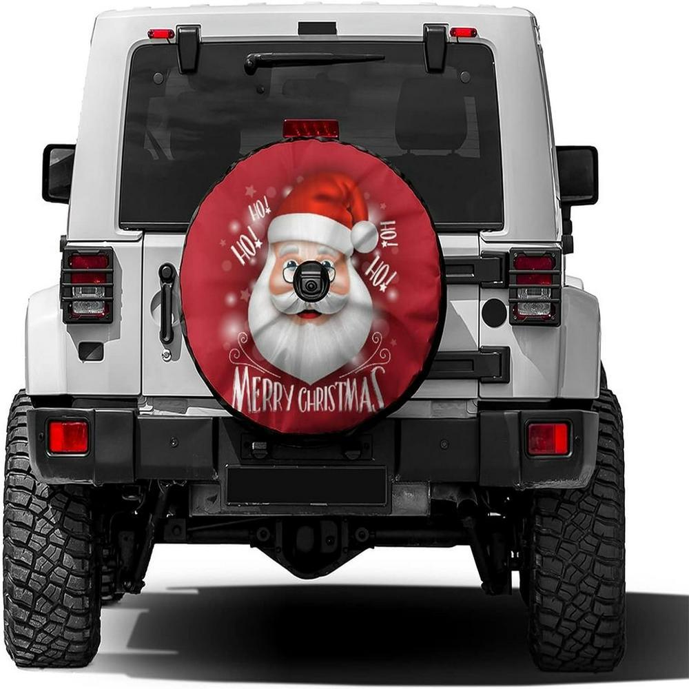 Christmas Tire Cover, Hole Santa Claus Christmas Spare Tire Cover, Spare Tire Cover, Tire Covers For Cars