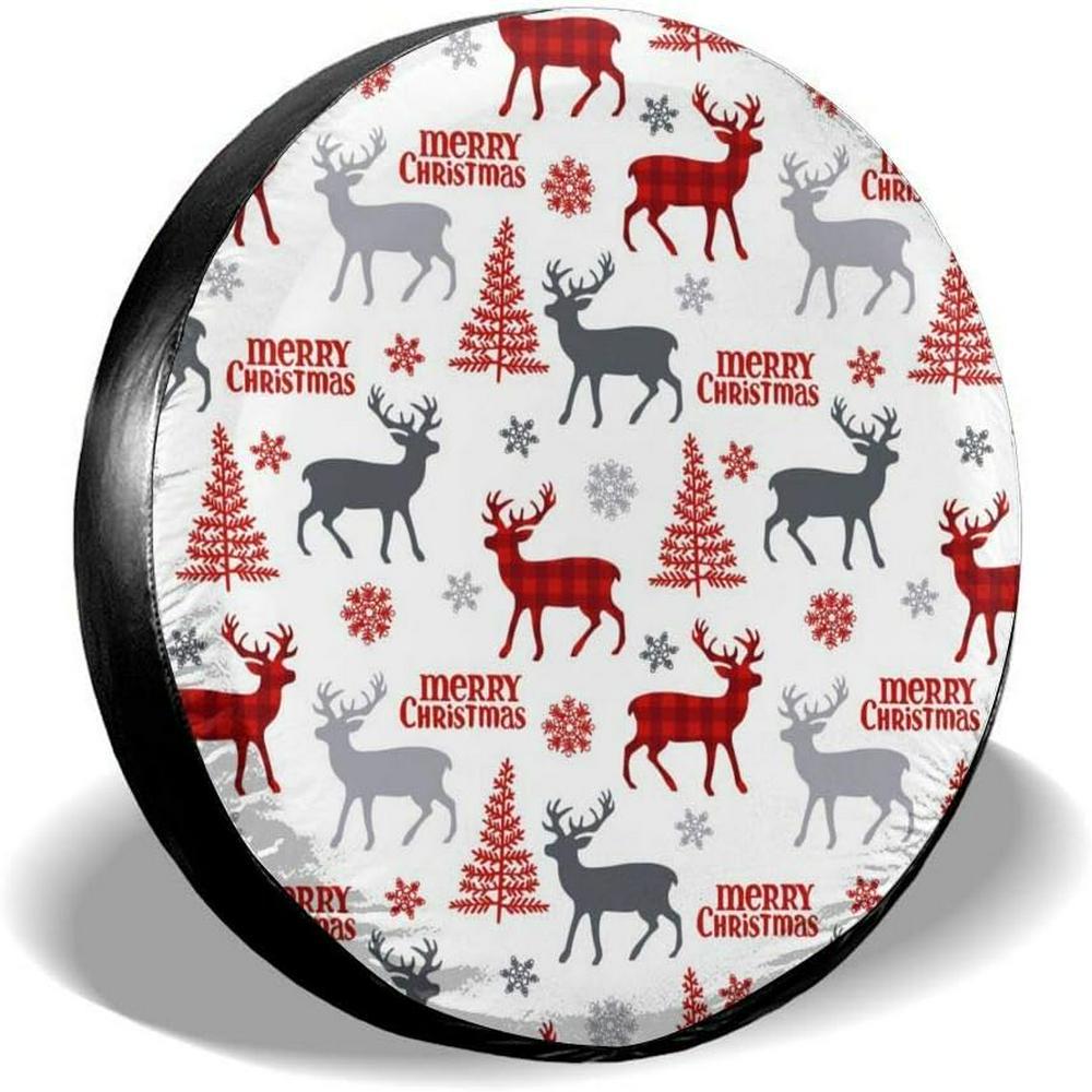 Christmas Tire Cover, Reindeer Merry Christmas Spare Tire Cover, Spare Tire Cover, Tire Covers For Cars