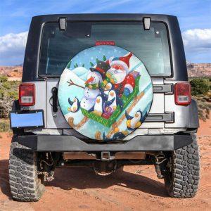 Christmas Tire Cover, Santa Claus And Snowman&hellip;