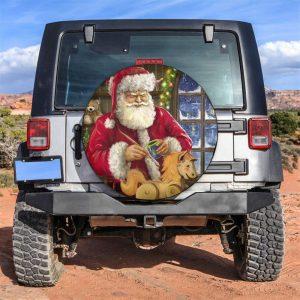 Christmas Tire Cover, Santa Claus Painted Statues&hellip;