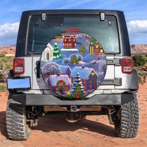 Christmas Tire Cover, Snowy Town Christmas Eve&hellip;