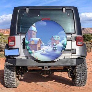 Christmas Tire Cover, Town At Christmas Eve&hellip;