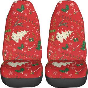 Christmas Tree Universal Car Seat Covers Vehicle Front Seat Covers, Christmas Car Seat Covers