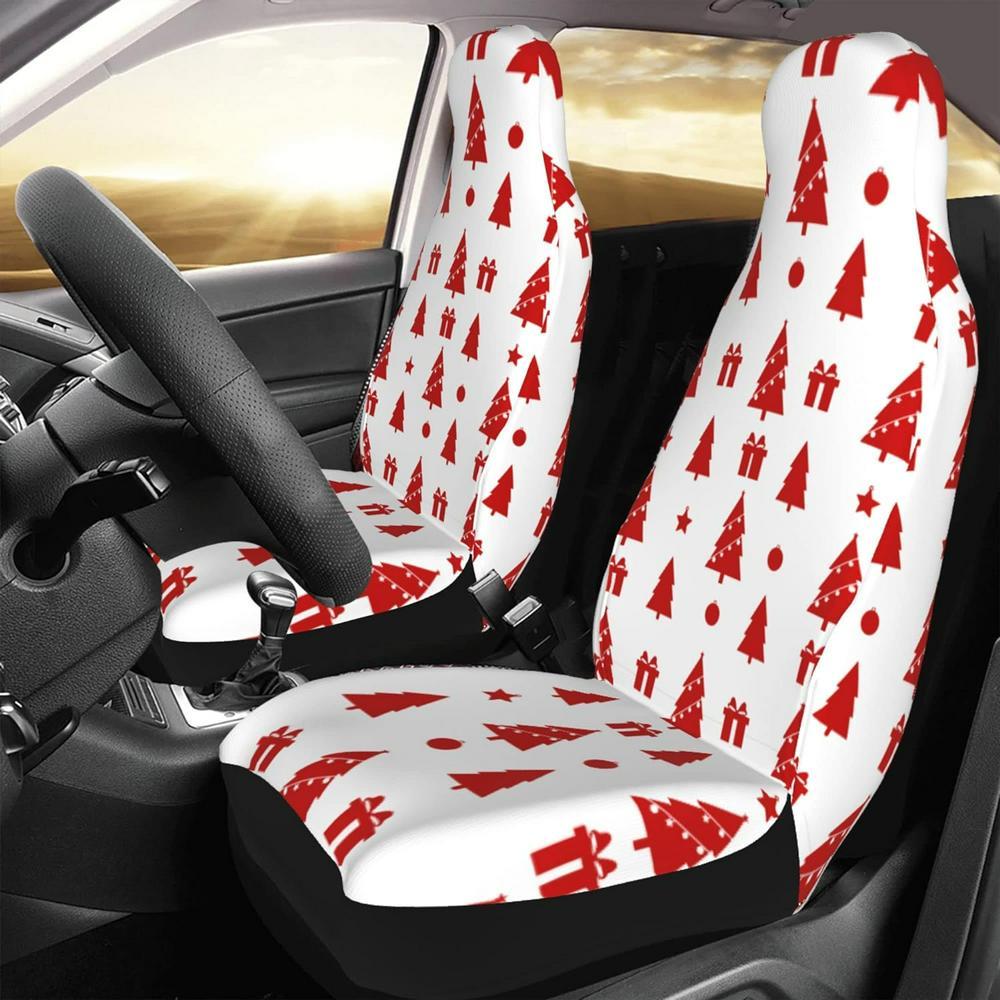 Christmas Trees Gifts Car Seat Covers Vehicle Front Seat Covers, Christmas Car Seat Covers