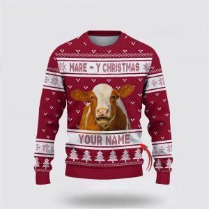 Custom Name Hereford Cattle Mare Y Christmas&hellip;