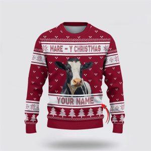 Custom Name Holstein Mare Y Christmas Ugly&hellip;