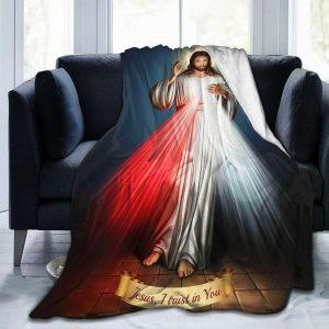 Divine Mercy Picture Christian Quilt Blanket Christian Blanket Gift For Believers 2 sdyufx.jpg