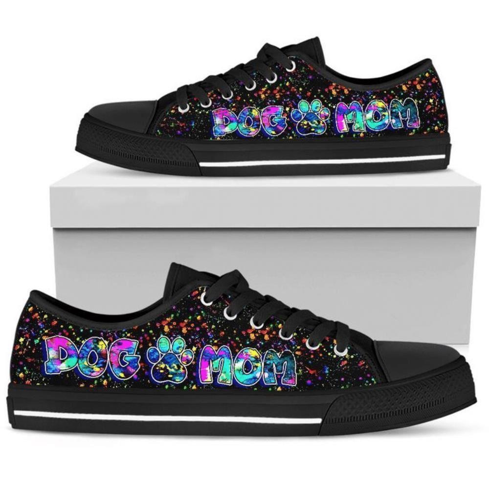 Dog Mom Colorful Popart Low Top Shoes, Gift For Dog Lover Dog Mom Colorful Popart Low Top Shoes, Gift For Dog Lover