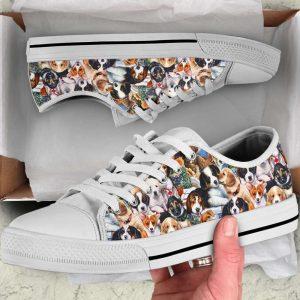 Dog Puppies Breeds Low Top Shoes Canvas&hellip;