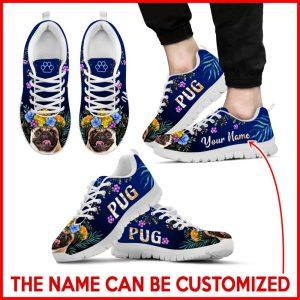 Dog Sneaker Custom Pug Dog Lover Shoes Flower Power Sneaker Walking Shoes Dog Shoes Running Dog Shoes Near Me 2 iduoma.jpg