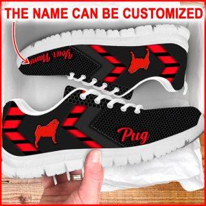 Dog Sneaker, Custom Pug Dog Lover Shoes Simplify Style Sneakers Walking Shoes, Dog Shoes Running, Dog Shoes Near Me