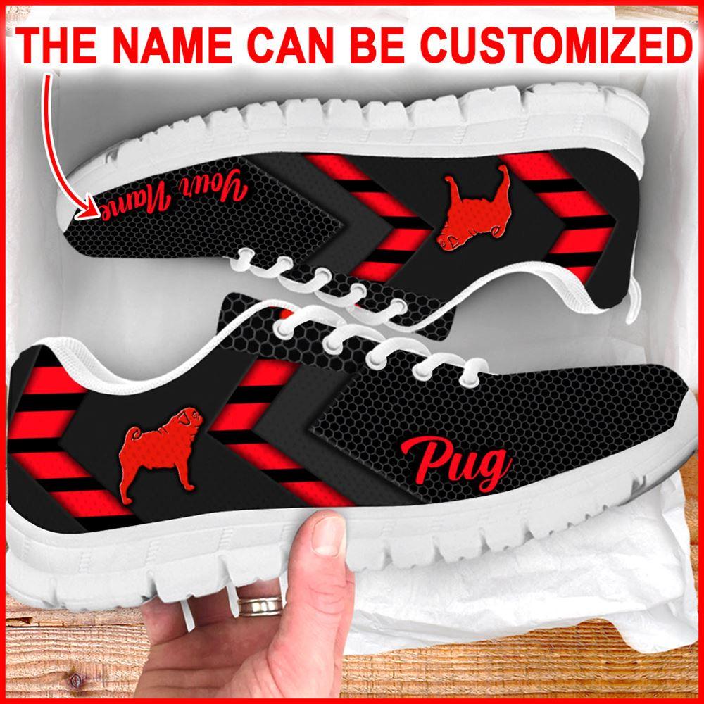 Dog Sneaker, Custom Pug Dog Lover Shoes Simplify Style Sneakers Walking Shoes, Dog Shoes Running, Dog Shoes Near Me