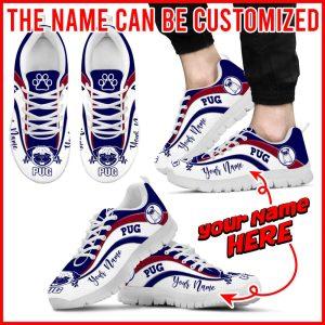 Dog Sneaker Custom Pug Dog Lover Shoes Symbol Stripes Pattern Sneaker Walking Shoes Dog Shoes Running Dog Shoes Near Me 2 f6jhgi.jpg