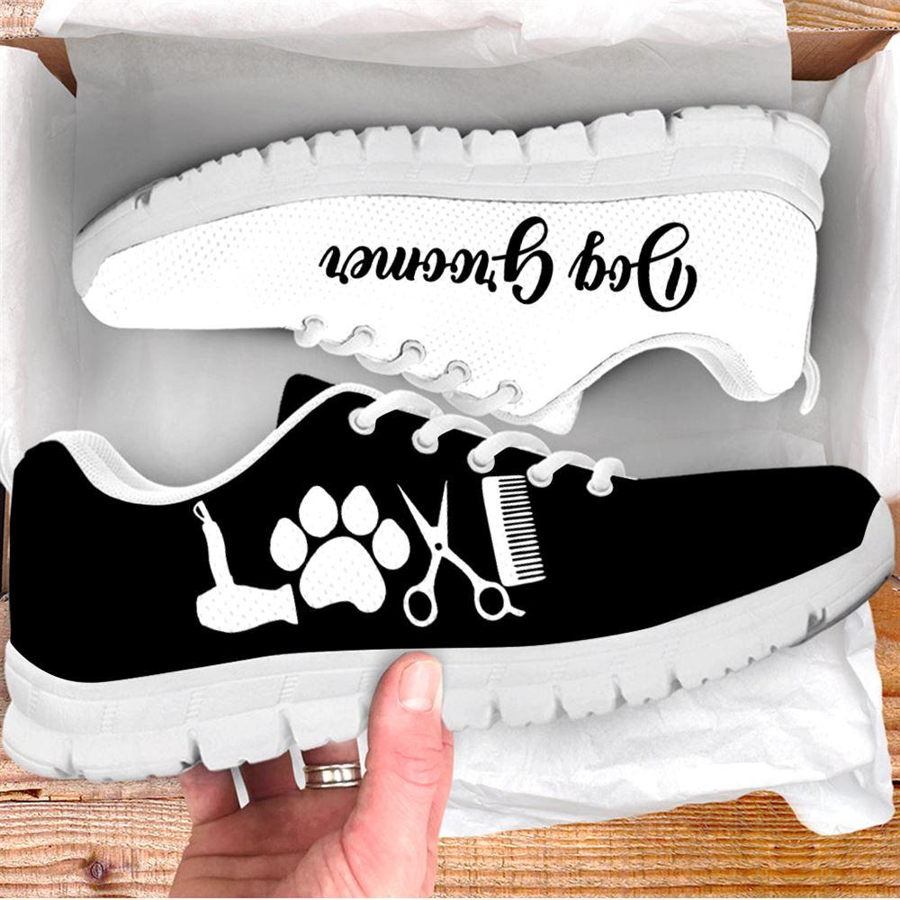 Dog Sneaker, Dog Groomer Shoes Love Black White Sneaker Walking Shoes, Dog Shoes Running, Dog Shoes Near Me