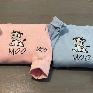 Embroidered Sweatshirts Cow Sitting Embroidered Sweatshirt Women s Embroidered Sweatshirts 4 r2gzg6.jpg