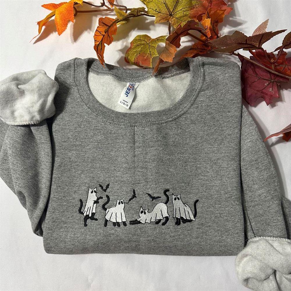 Embroidered Sweatshirts, Ghost Cats Embroidered Sweatshirt, Women’s Embroidered Sweatshirts Embroidered Sweatshirts, Ghost Cats Embroidered Sweatshirt, Women’s Embroidered Sweatshirts
