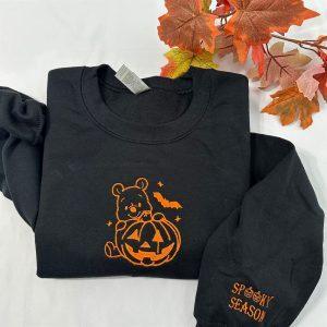 Embroidered Sweatshirts, Halloween Winnie The Pooh Embroidered&hellip;