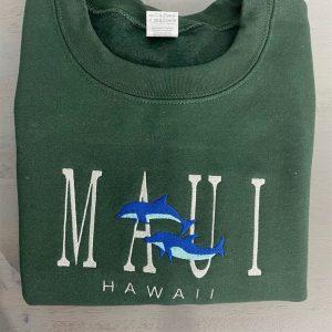 Embroidered Sweatshirts, Maui Hawaii Custom Embroidered Sweatshirt&hellip;