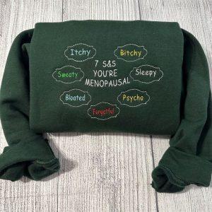 Embroidered Sweatshirts, Menopausal Embroidered Sweatshirt Funny Crewneck,&hellip;