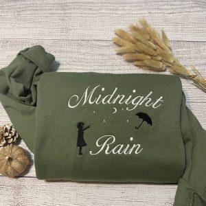 Embroidered Sweatshirts, Midnight Rain Embroidered Crewneck Sweatshirt,&hellip;