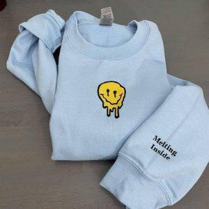 Embroidered Sweatshirts, Smiley Face Embroidered Sweatshirt, Women’s&hellip;