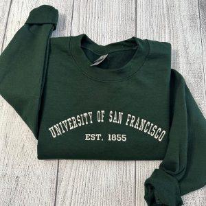 Embroidered Sweatshirts, University Of San Francisco Embroidered&hellip;