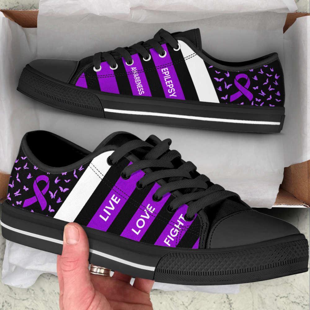 Epilepsy Shoes Plaid Low Top Shoes Canvas Shoes, Gift For Survious