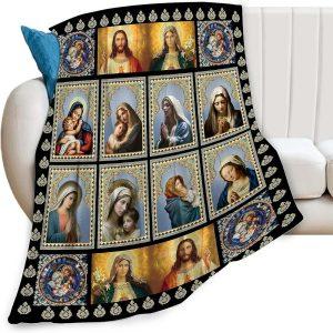 Faith Of Mother Mary Christian Quilt Blanket,&hellip;