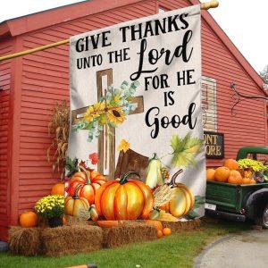 Fall Cross Sunflowers Pumpkins Give Thanks Unto&hellip;