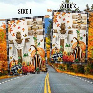 Fall Flag Faith, Family, Fall Christian Cross&hellip;