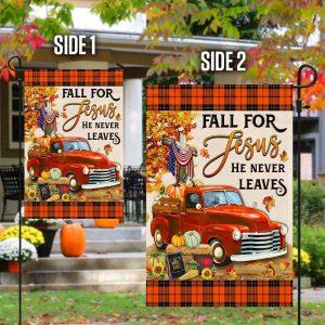 Fall Pumpkins Truck Flag Fall For Jesus He Never Leaves Halloween Thanksgiving Flag Thanksgiving Flag Outdoor Decoration 4 nunva6.jpg