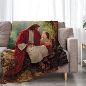 God And Child Picture Christian Quilt Blanket,&hellip;