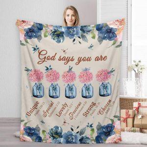 God Say You Are Unique Christian Quilt&hellip;