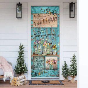 God Says You Are Hummingbird Door Cover Gift For Christian 5 mhtxf1.jpg