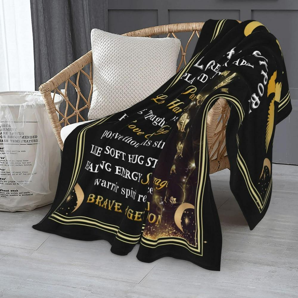 Gold Love And Positive Hamony Hope Christian Quilt Blanket, Christian Blanket Gift For Believers