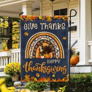 Happy Thanksgiving Rainbow Give Thanks Flag –&hellip;