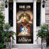 He Is Risen Easter Jesus Christ Door Cover, Christian Home Decor, Gift For Christian