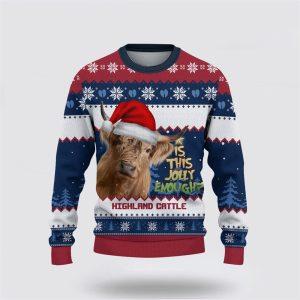 Highland Cattle Jolly Merry Christmas Ugly Sweater,&hellip;