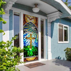 Holy Cross With Dove Door Cover Gift For Christian 3 tydoux.jpg