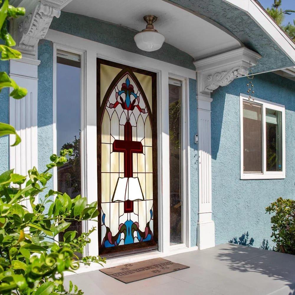 Jesus Christ Cross Door Cover, Christian Home Decor, Gift For Christian