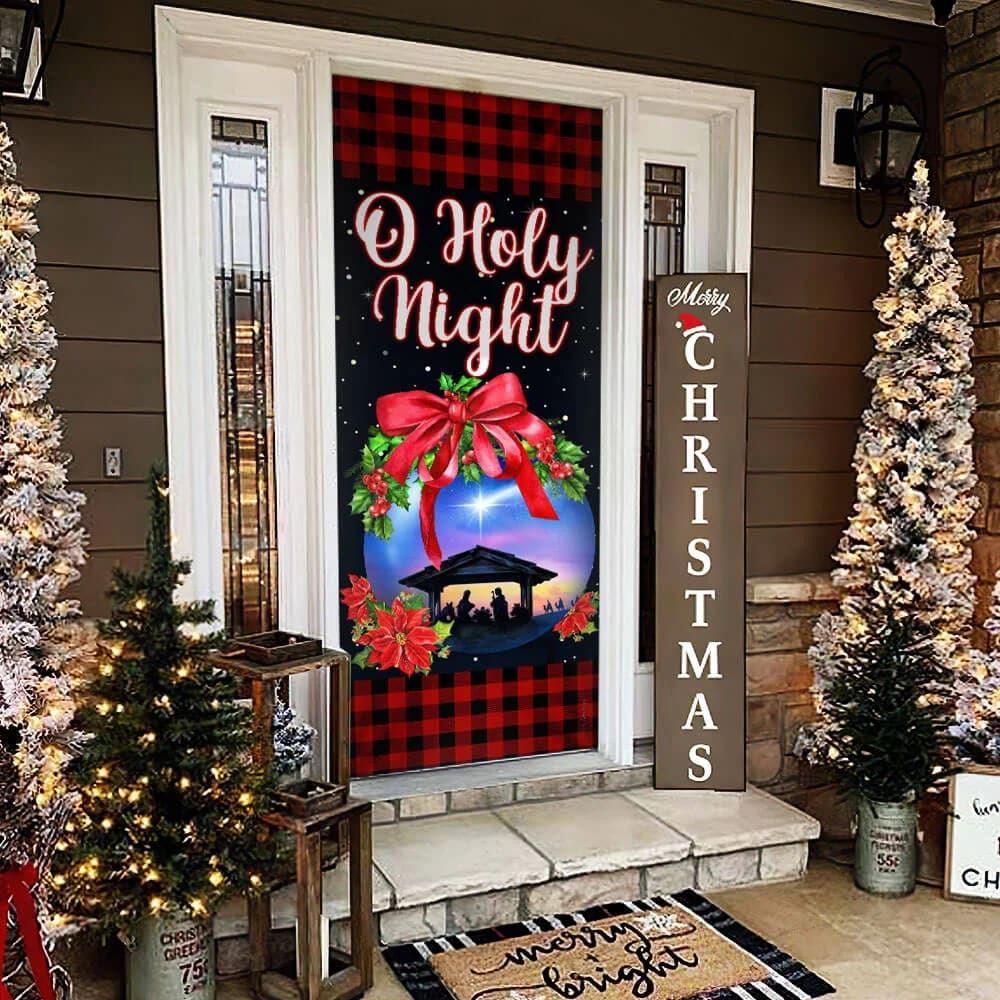 Jesus Christ Family, O Holy Night, Jesus Door Cover, Gift For Christian Jesus Christ Family, O Holy Night, Jesus Door Cover, Gift For Christian