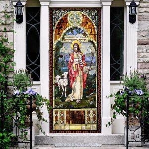 Jesus Christ the Good Shepherd Door Cover Christian Home Decor Gift For Christian 5 kuy4ja.jpg
