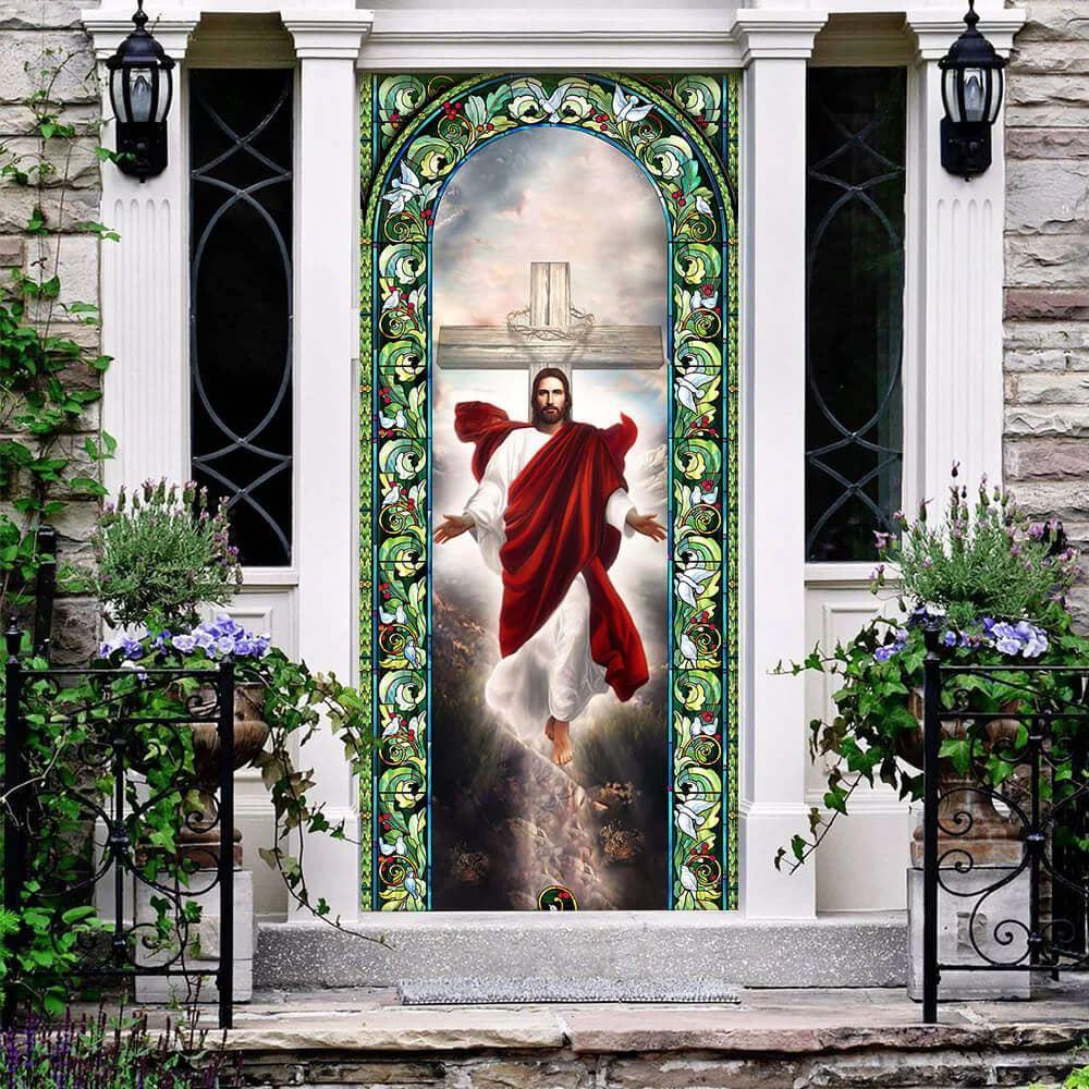 Jesus Christian Door Cover, Christian Home Decor, Gift For Christian